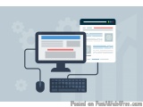 The image shows a computer monitor and a desktop computer connected to each other. The monitor is on the left side of the ima...