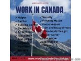 The image is an advertisement for a hotel named "Monaco's Hotel Work in Canada". The background of the image is a beautiful l...