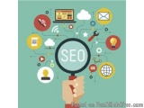 The image is an illustration of a hand holding a magnifying glass with the word "SEO" in the center. Surrounding the magnifyi...