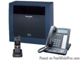 The image shows a Panasonic brand desktop computer with a touch screen display. The computer is blue in color and has the Pan...