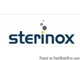 The image is a logo for Sterinox, a company that posts on PostAllAds4Free.com. The logo is a blue and white color scheme with...