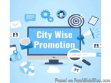 The image is an illustration of a computer monitor with the words "City Wise Promotion" written on it in blue text. Surroundi...