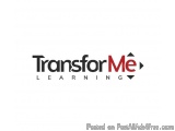 The image is a logo for a company called "TransformMe Learning". The logo is written in black text on a white background. The...