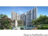 The image is a 3D rendering of a modern residential complex. The complex is made up of multiple high-rise buildings with mult...