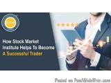 The image is a graphic design that promotes the idea of how Stock Market Institute helps to become a successful trader. On th...