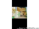 The image shows the entrance of a hotel named "Hotel Mansfield Palace". The entrance is made of glass and has a large window...
