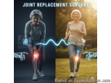 The image is a collage of two photos. On the left side, there is an older woman walking on a path with a smile on her face. S...