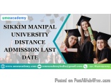 Sikkim manipal university distance admission last date