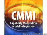 The image is a logo for the CMMI (Capability Maturation Model Integration) program. The logo is in the center of the image an...