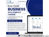 The image is an advertisement for MeloBlock, a company that helps businesses with complete control. The background of the ima...