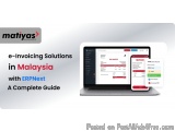 The image is an advertisement for Matiyas e-Invoicing Solutions in Malaysia with ERPNext. It features a laptop, a tablet, and...
