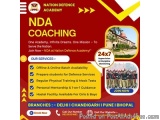 The image is an advertisement for the National Defence Academy (NDA) coaching program. The advertisement is promoting the pro...