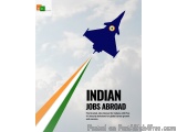 The image is a cover of an Indian job advertisement. It features a blue fighter jet flying in the sky with the Indian flag on...