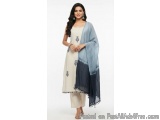 Cream Blue Cotton Kurta Set | Daily Indian Suit Rs. 1499