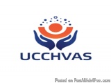 The image is a logo for UCCHVAS, a company that provides healthcare services. The logo consists of two hands holding an orang...