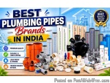 The image is an advertisement for best plumbing pipes brands in India. It features a variety of different types of pipes and...