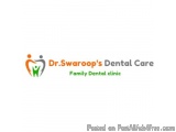 The image is a logo for Dr. Swaroop's Dental Care, a family dental clinic. The logo is a simple design with a white backgroun...
