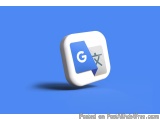 The image is a 3D rendering of the Google Chrome logo. It is a square-shaped icon with a white background and a blue border....