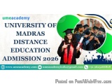 University Of Madras Distance Education Admission 2026