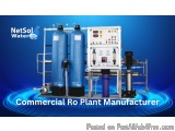 The image shows a commercial ro plant manufacturer, NetSol Water, which is a type of water treatment equipment used in the in...