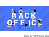 The image is a banner or poster with the words "Back Off Ice" written in large, bold, white letters on a blue background. The...