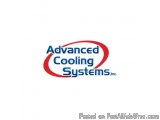 The image is a logo for Advanced Cooling Systems, Inc. The logo is a circular shape with a red and blue color scheme. Inside...