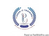 The image is a circular logo for Izeon It Training. The logo is in the shape of a circle with a blue wreath around it. Inside...
