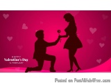 The image is a Valentine's Day greeting card with a pink background and small white hearts scattered around. In the center of...