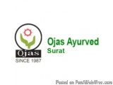 The image is a logo of Ojas Ayurveda Surat, a company that has been posted on PostAllAds4Free.com. The logo is a circular sha...