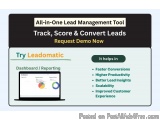 The image is a screenshot of a dashboard and reporting tool called "All-in-One Lead Management Tool". The tool is called "Tra...