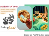 The image is a collage of three different elements related to business of food. On the left side of the image, there is a log...