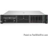 The image shows a Dell PowerEdge R740 server. It is a rack-mounted server with a silver exterior and multiple ports and slots...
