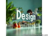 The image shows a desk with a desk lamp and various office supplies on it. The desk is covered with a light blue tablecloth a...