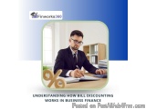 The image shows a young man in a suit sitting at a desk and working on a calculator. He is holding a pen and appears to be fo...