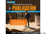 The image is an advertisement for a research paper titled "Your Research, Perfected for Publication". The background is a dar...