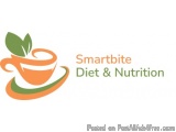 The image is a logo for a company called Smartbite Diet & Nutrition. The logo is a simple design with a white background and...