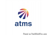 The image is a logo for an ATM (Atms) company. The logo is rectangular in shape and has a white background. In the center of...