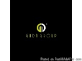 The image is a logo for a company called "GNDI GOLD". The logo is black with a yellow circle in the center. Inside the circle...