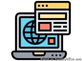 The image is an illustration of a computer monitor with a globe on the screen. The monitor is silver in color and has a black...