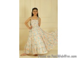 Kids Maxi Dress - Peach Blossom Whimsy Girls Floral Party Wear