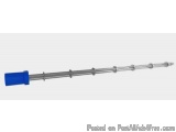 The image shows a long, cylindrical rod with a blue handle. The rod appears to be made of metal and has a silver-colored meta...