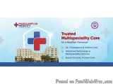 The image is a banner or advertisement for Manglamplus Medicity, a company that provides trusted multispeciality care for a h...