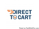 The image is a logo for a company called "DIRECT TO CART". The logo is written in a modern, sans-serif font and is in a dark...