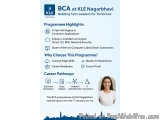 The image is an infographic that explains the benefits of the KLE Nagarbhavi program at KLE Nagarbhavi. It has a blue backgro...