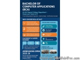 The image is an advertisement for the Bachelor of Computer Applications (BCA) at KLE Degree College, Nagarbhavi. The advertis...