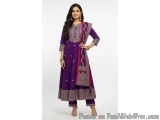 Embroidered Purple Anarkali Suit – Evening Festive Wear Rs. 2499